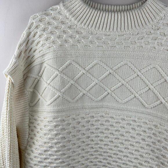 Haven Well Within Organic Cotton Layered Knit Sweater L - Picture 6 of 9